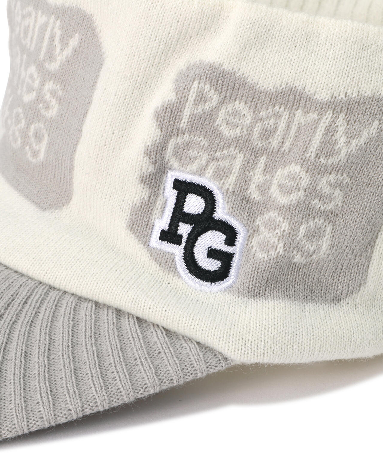 ブロックロゴ柄ニットバイザー (UNISEX) | PEARLY GATES（パーリー