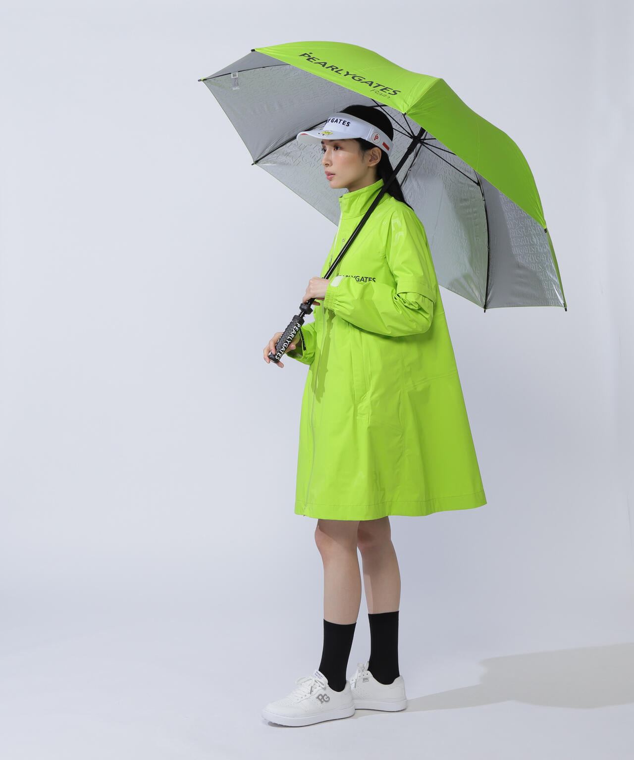 パーリーゲーツ　緑色の植物柄 ワンピース パーリーゲーツ 緑色の植物柄 ワンピース ゴルフウェア パーリー