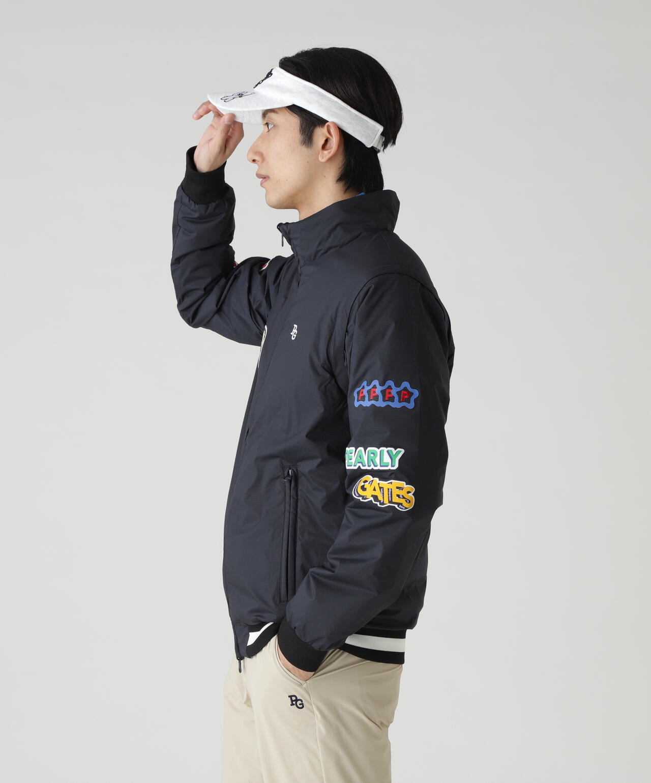 Nyストレッチリップストップ×超KARUISHI軽量中綿リバーシブルスタンドブルゾン