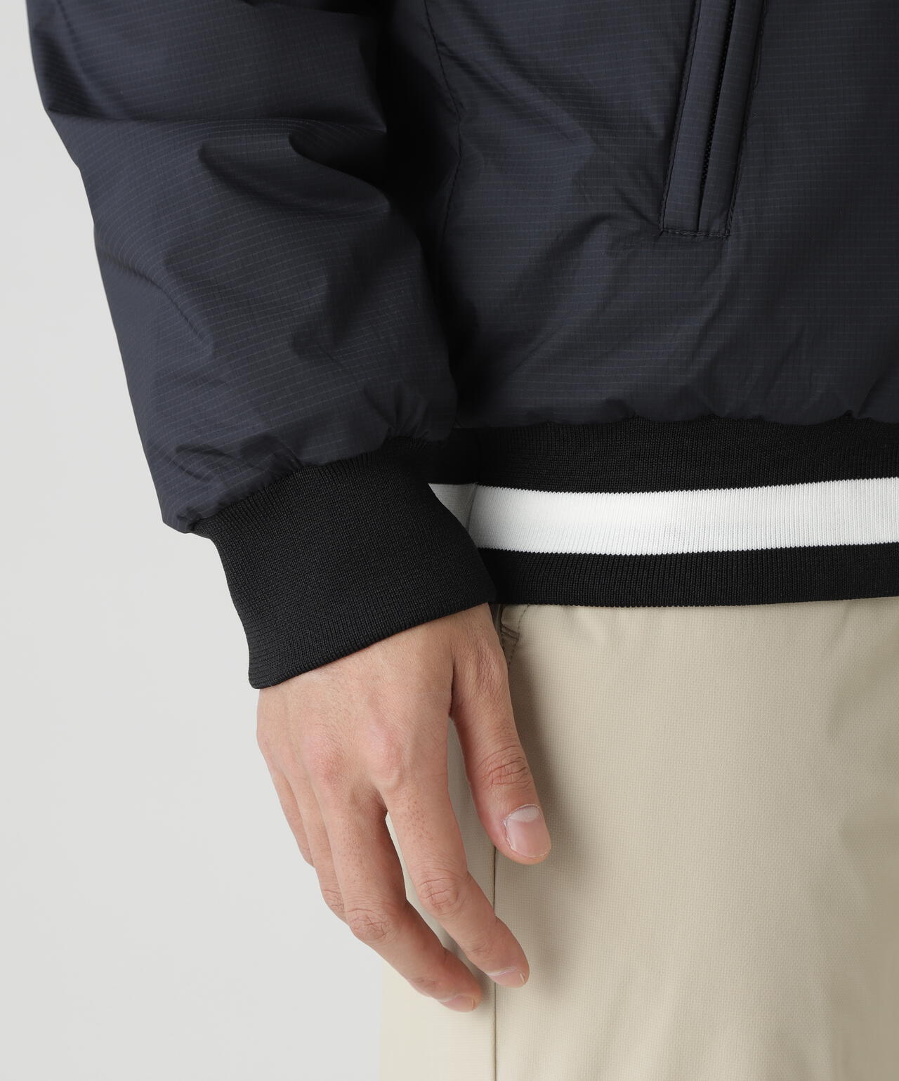 Nyストレッチリップストップ×超KARUISHI軽量中綿リバーシブルスタンドブルゾン