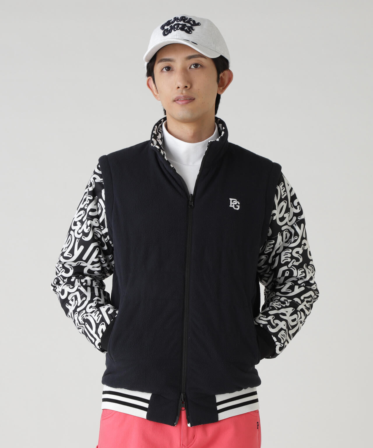 PEARLY GATES ストレッチリップストップ リバーシブル中綿ブルゾン Nyストレッチリップストップ×超KARUISHI中綿リバーシブルスタンド