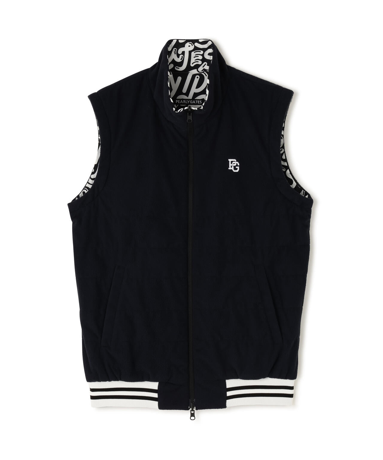 Nyストレッチリップストップ×超KARUISHI中綿リバーシブルスタンドブルゾン ＜ぷにぷにロゴ柄＞