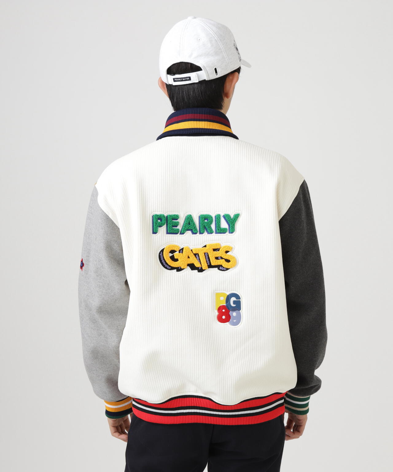 PeストレッチヘリンボーンJQ裏起毛スタジャン | PEARLY GATES