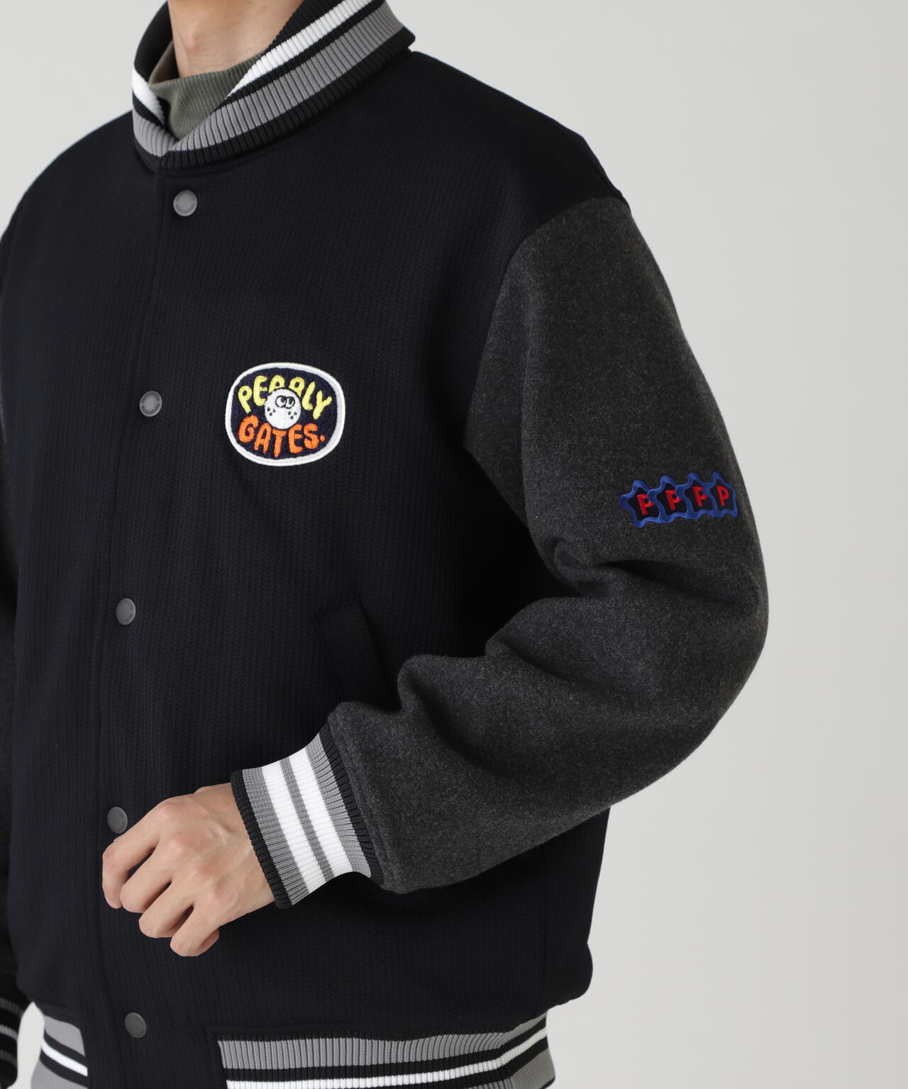 PeストレッチヘリンボーンJQ裏起毛スタジャン | PEARLY GATES