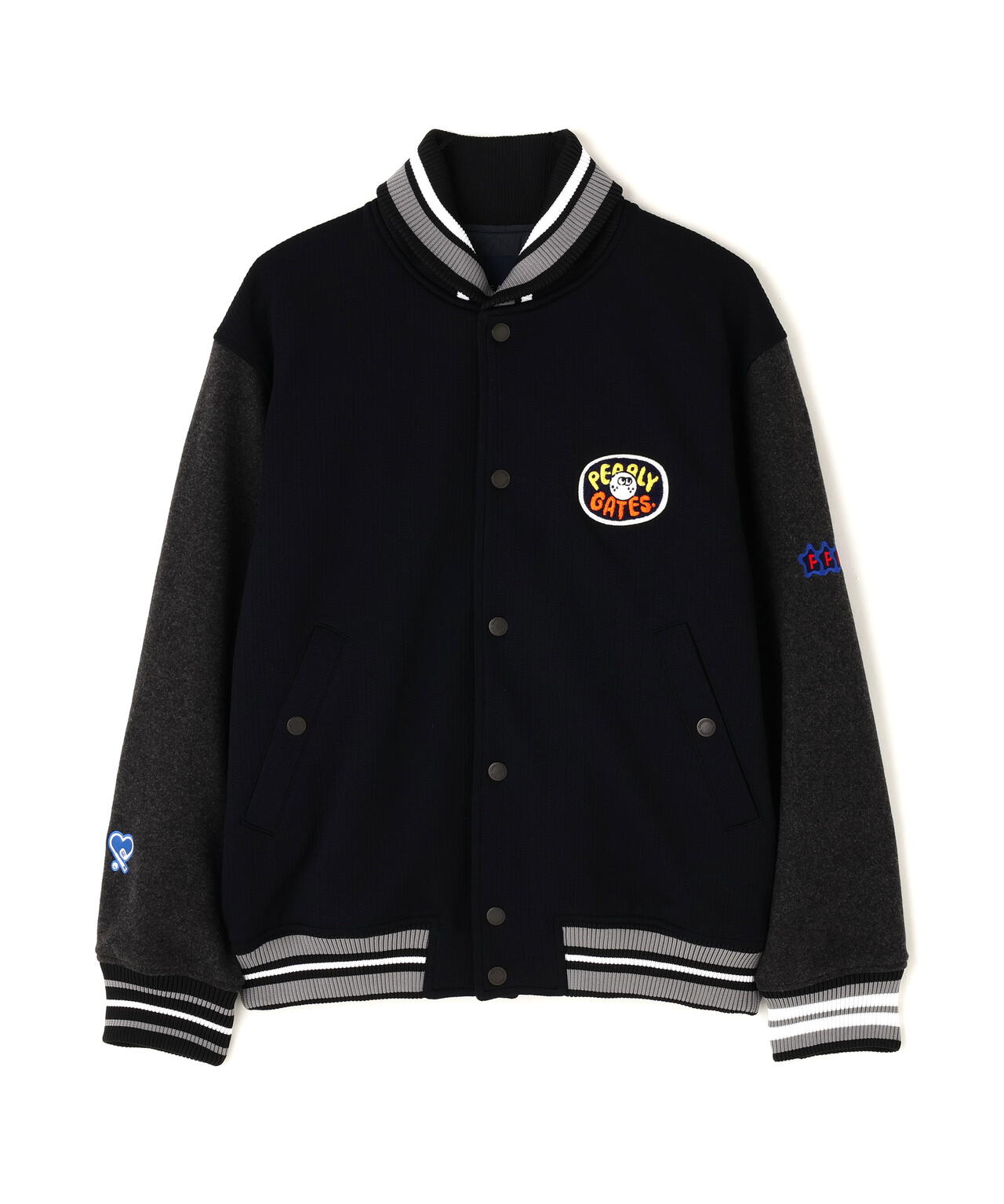 PeストレッチヘリンボーンJQ裏起毛スタジャン