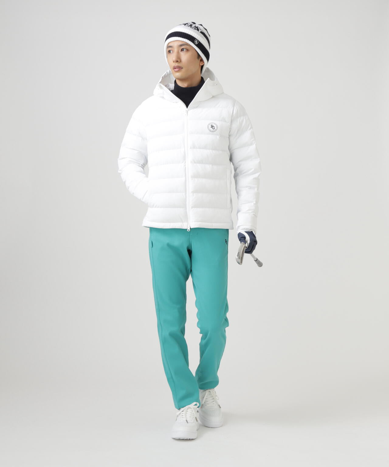 NyストレッチBIGリップストップ中綿フーディブルゾン