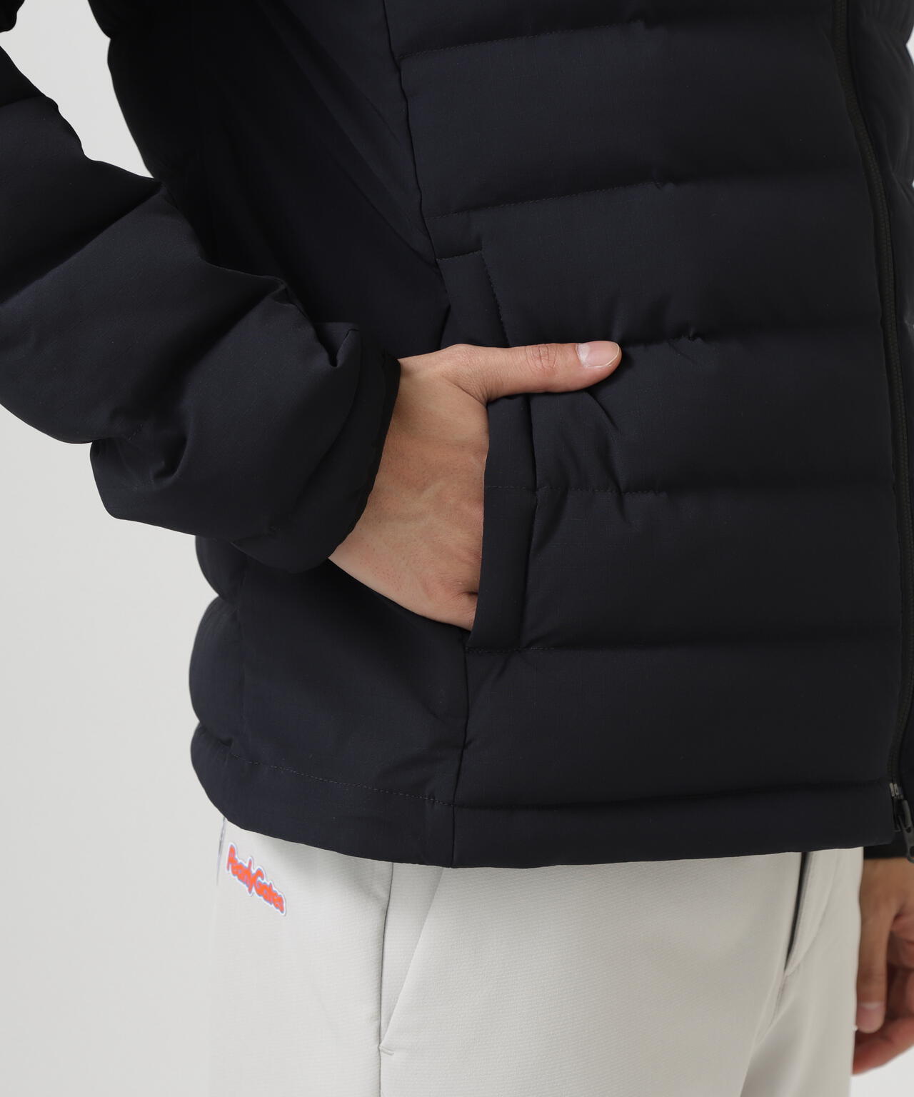 NyストレッチBIGリップストップ中綿フーディブルゾン