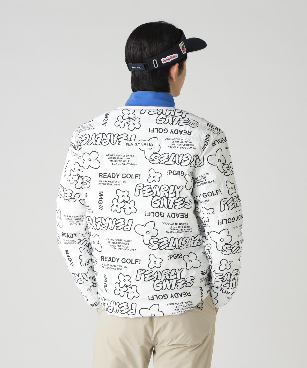 NyストレッチBIGリップストップ中綿2WAYスニードジャック ＜ロゴ×花柄