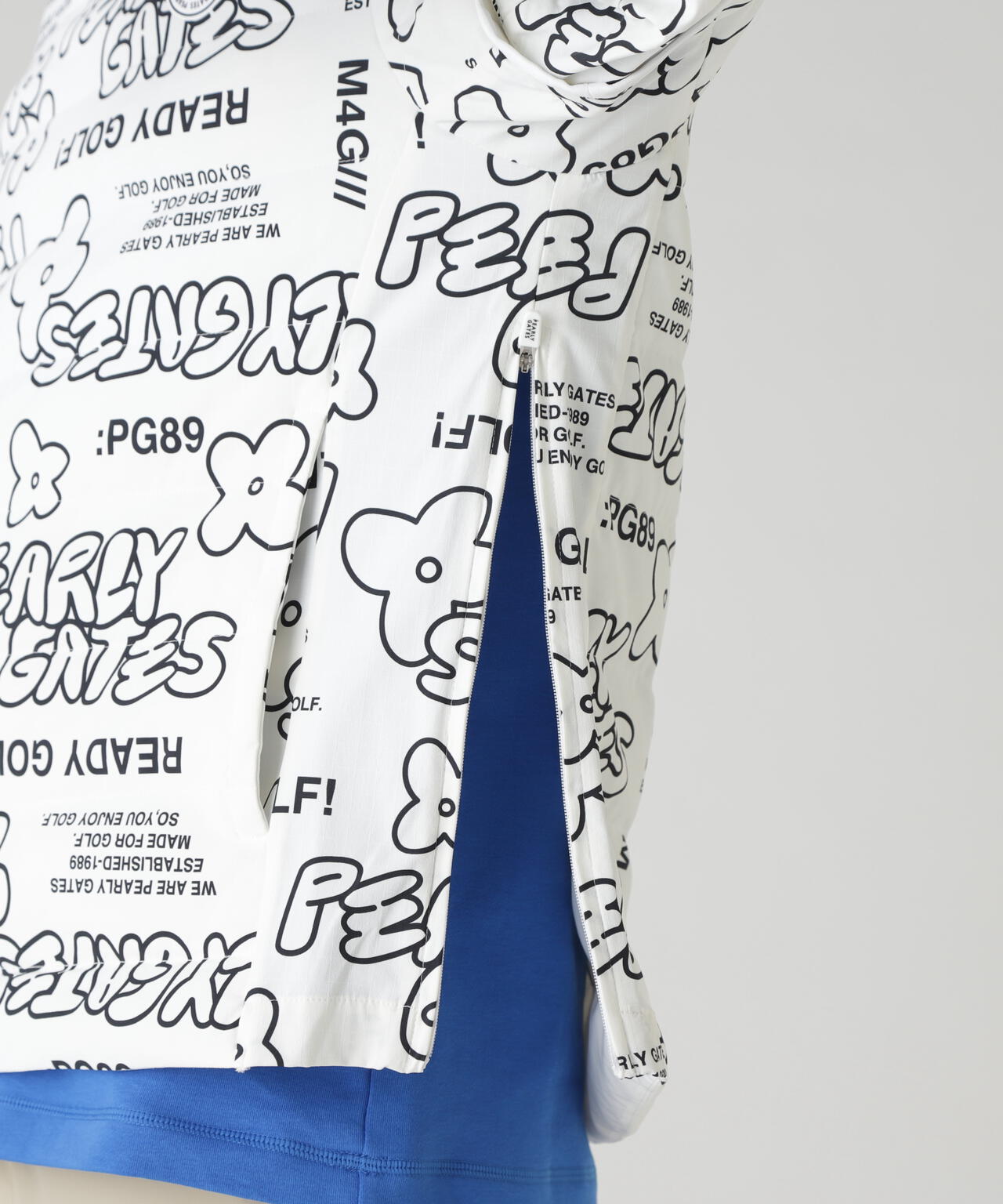 NyストレッチBIGリップストップ中綿2WAYスニードジャック ＜ロゴ×花柄＞