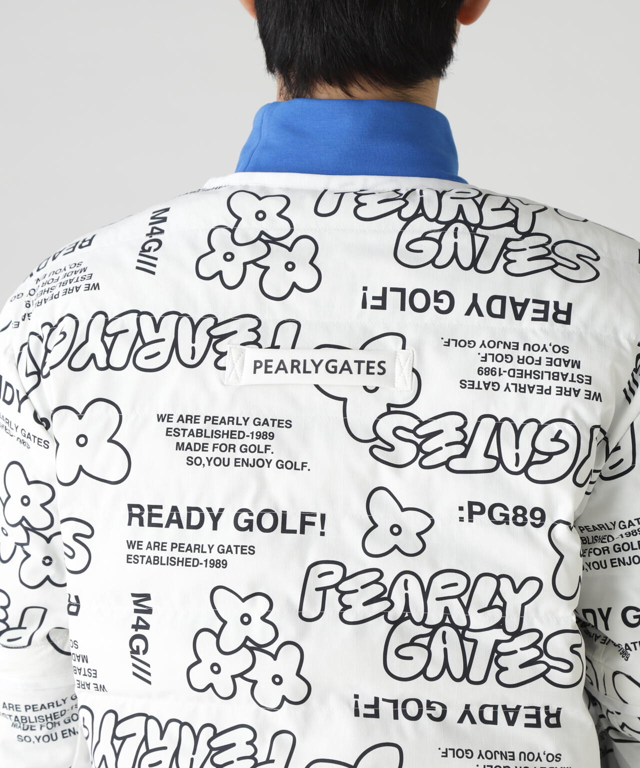 NyストレッチBIGリップストップ中綿2WAYスニードジャック ＜ロゴ×花柄＞