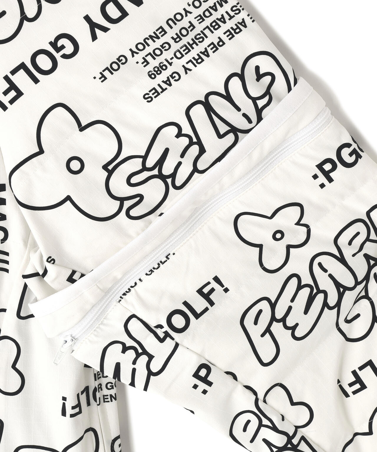 NyストレッチBIGリップストップ中綿2WAYスニードジャック ＜ロゴ×花柄＞