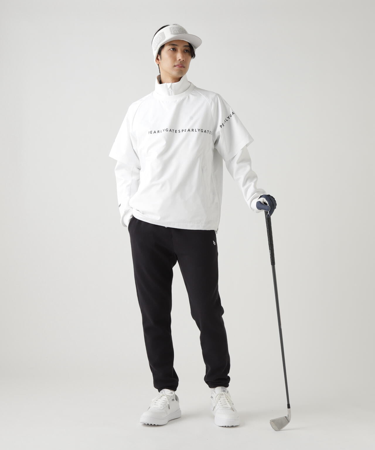 PEARLY GATES 蓄熱 スニード GOLF M インナー付き PEARLY GATES（パーリーゲイツ） ツインスニード 黒 フロントロゴ 蓄熱