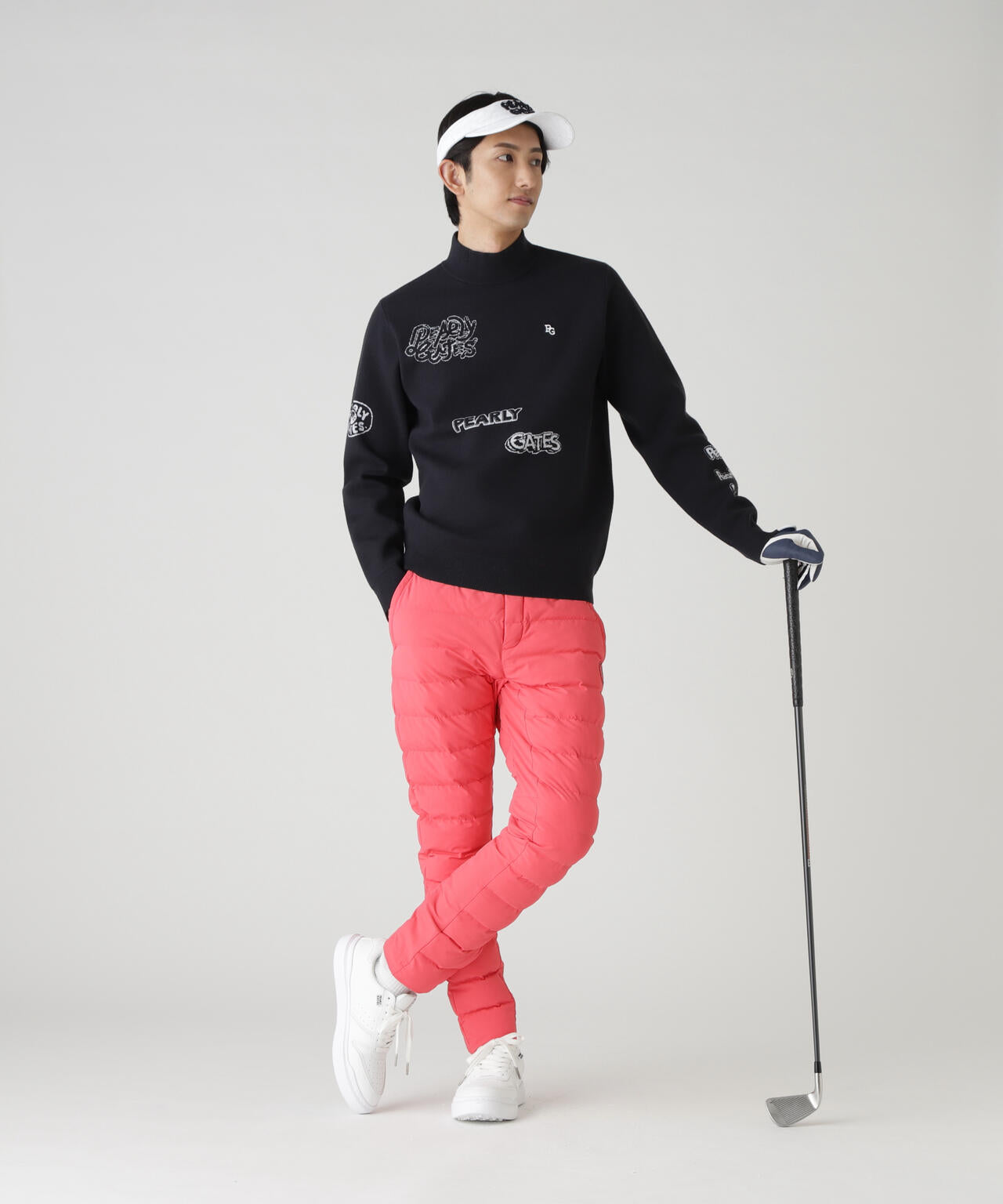 新品★88,000円 PGG パーリーゲイツ 中綿セットアップ 上下２枚 白 L PGG☆PEARLY GATES セットアップ パーリーゲイツpggセットアップ