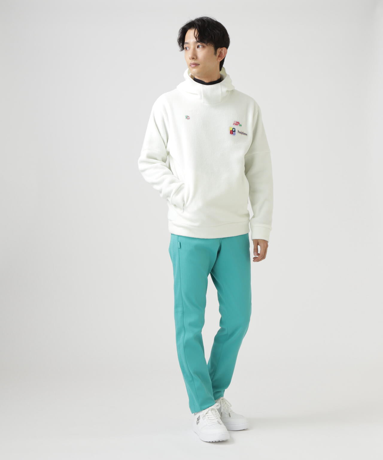 C/Peストレッチカルゼ裏地付きパンツ