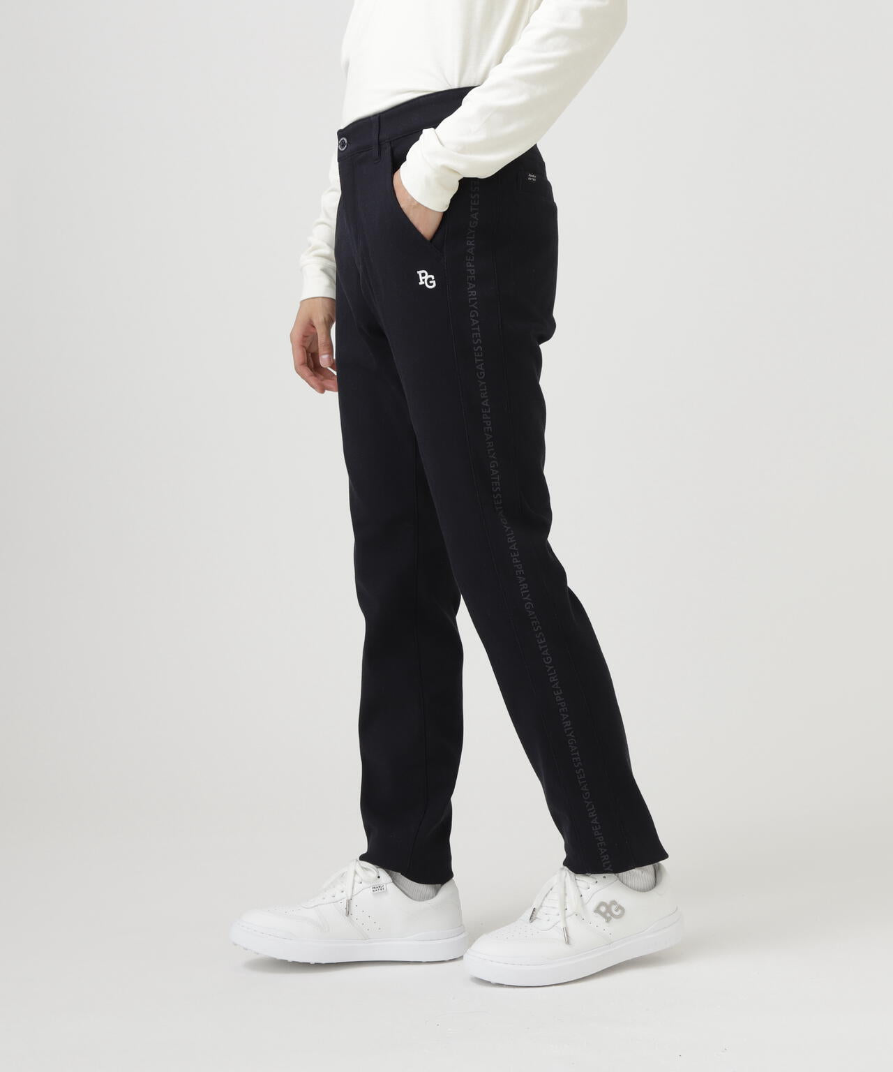 C/Peストレッチカルゼ裏地付きパンツ