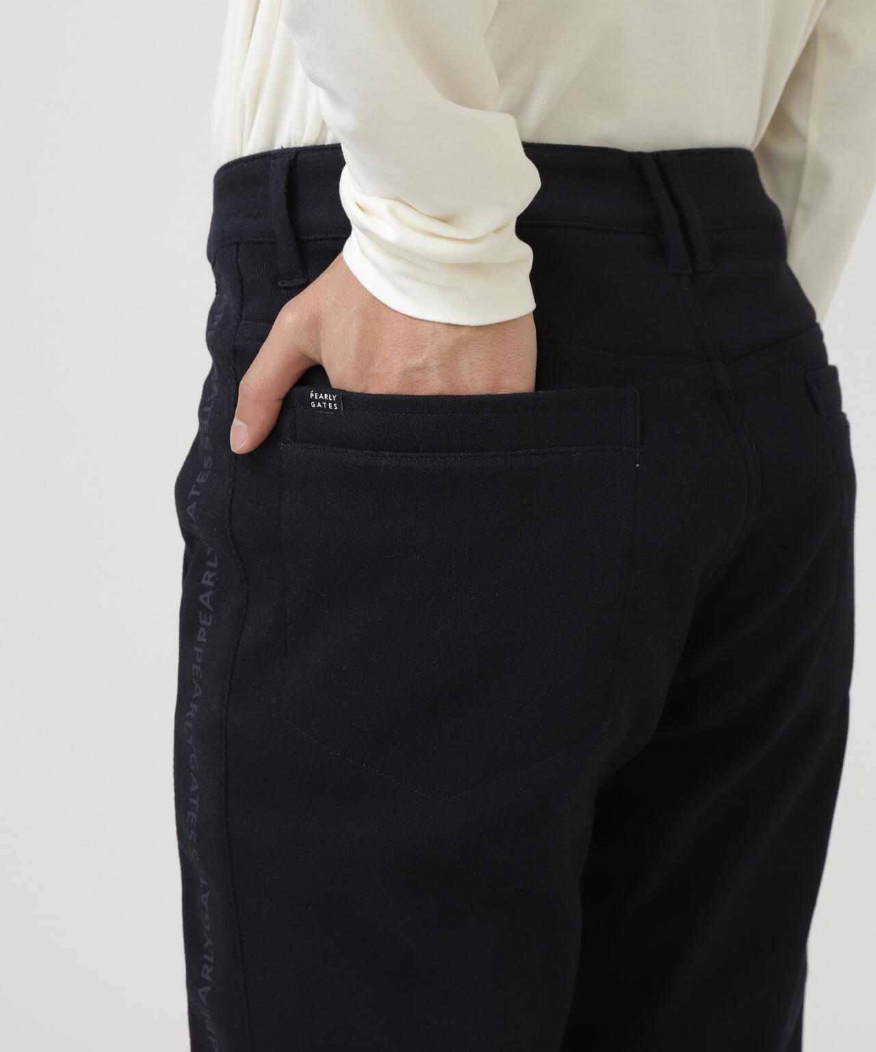 C/Peストレッチカルゼ裏地付きパンツ