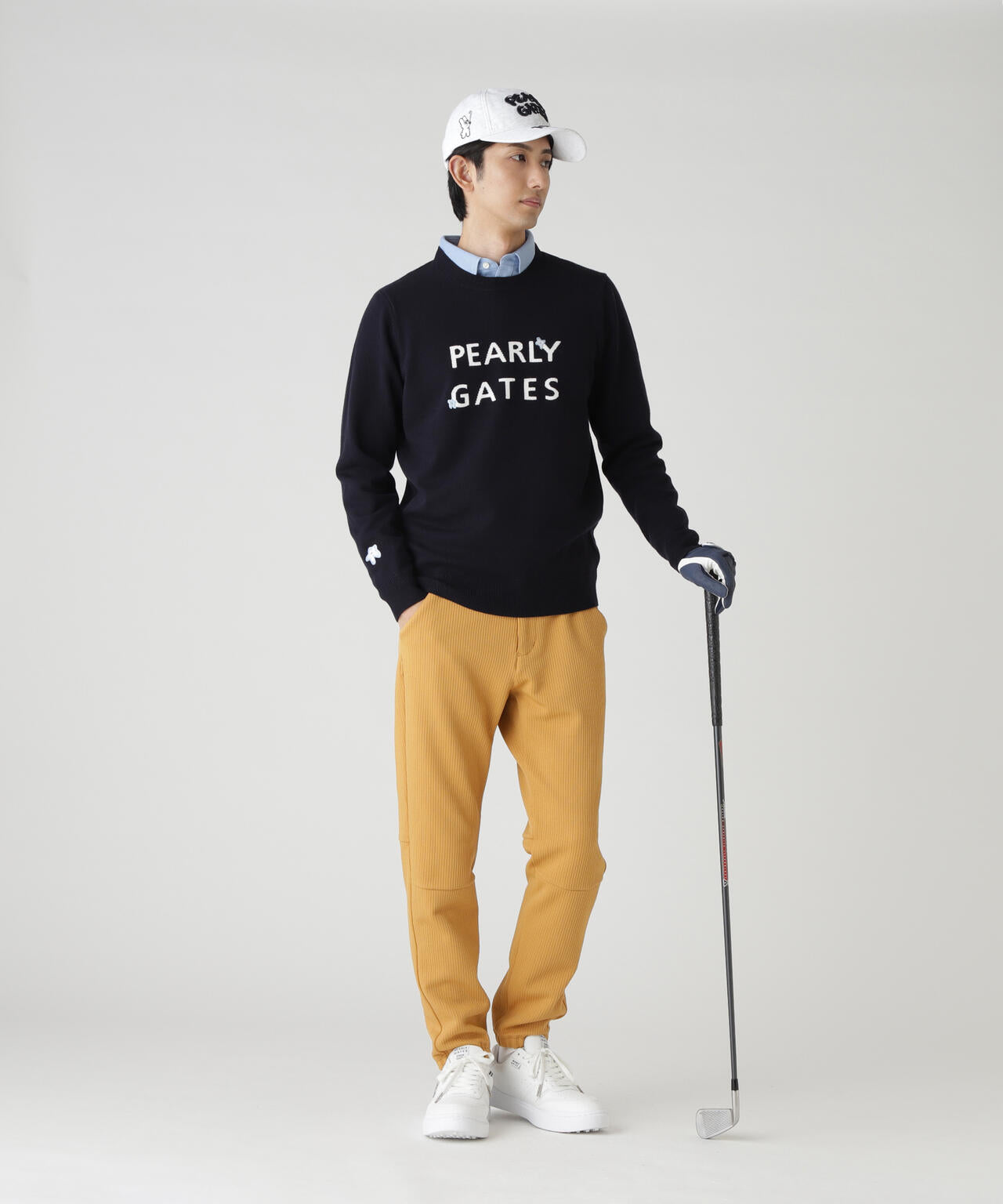 PeストレッチヘリンボーンJQ裏起毛ジョガーパンツ | PEARLY GATES