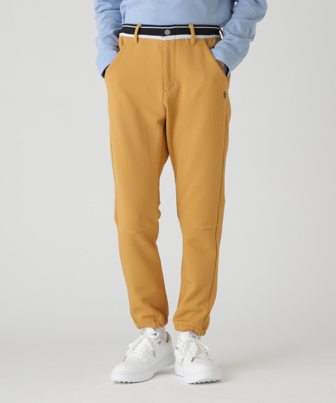 PeストレッチヘリンボーンJQ裏起毛ジョガーパンツ | PEARLY GATES