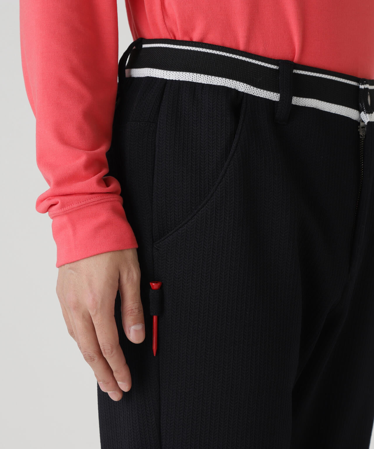 PeストレッチヘリンボーンJQ裏起毛ジョガーパンツ