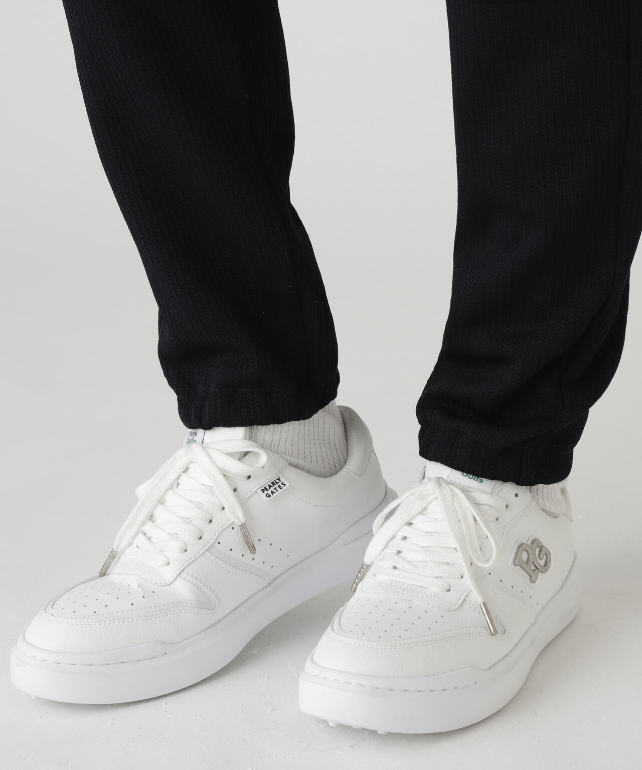 PeストレッチヘリンボーンJQ裏起毛ジョガーパンツ | PEARLY GATES