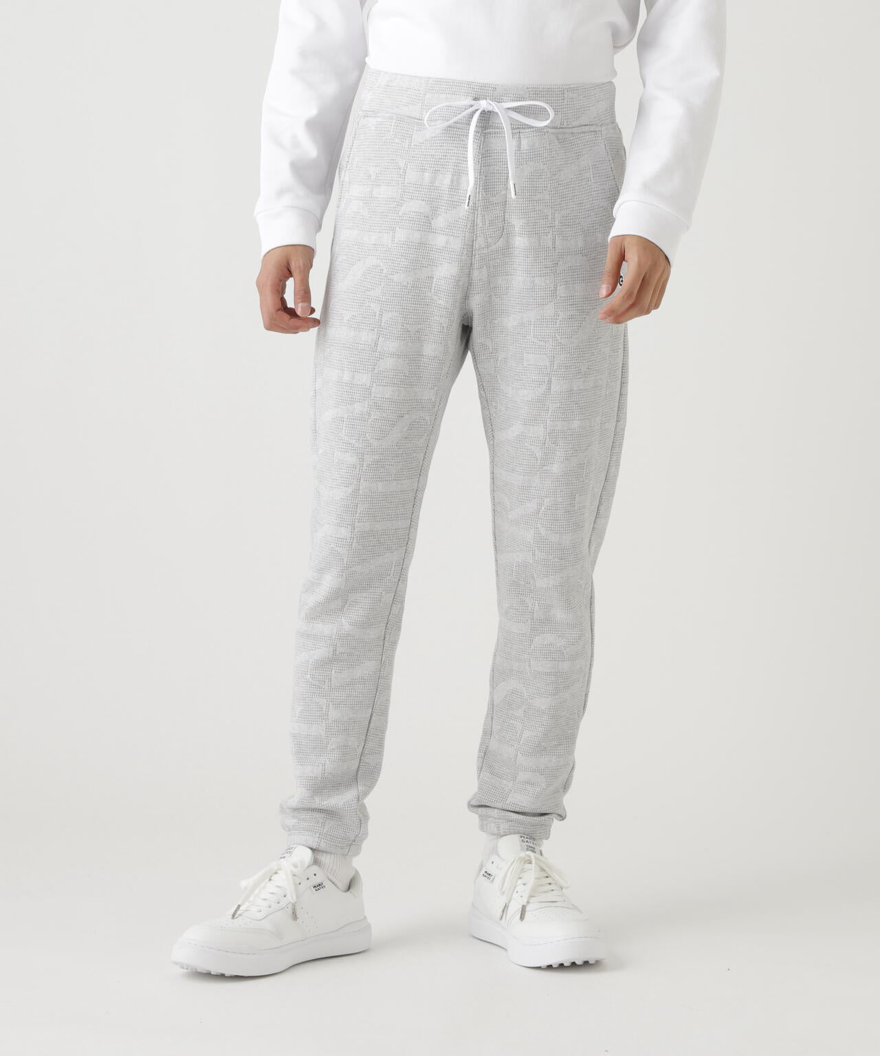 裏毛ストレッチロゴジャガードジョガーパンツ