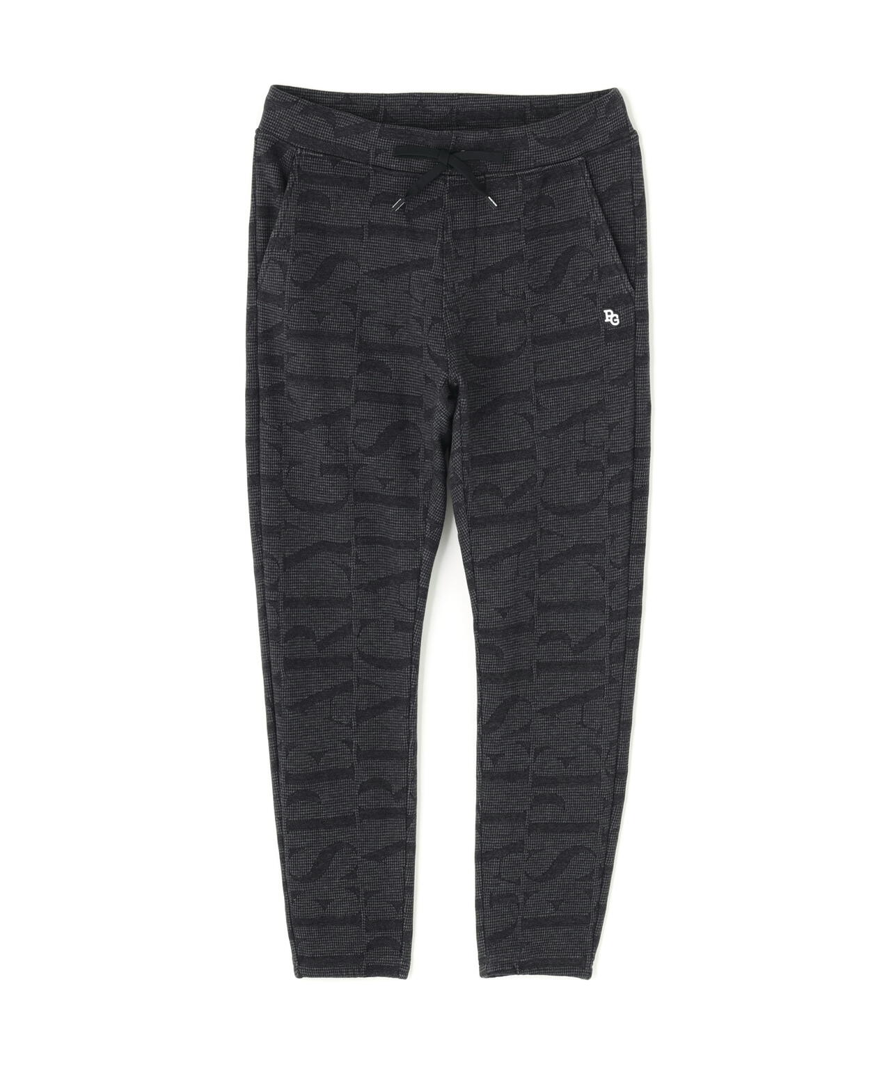 裏毛ストレッチロゴジャガードジョガーパンツ