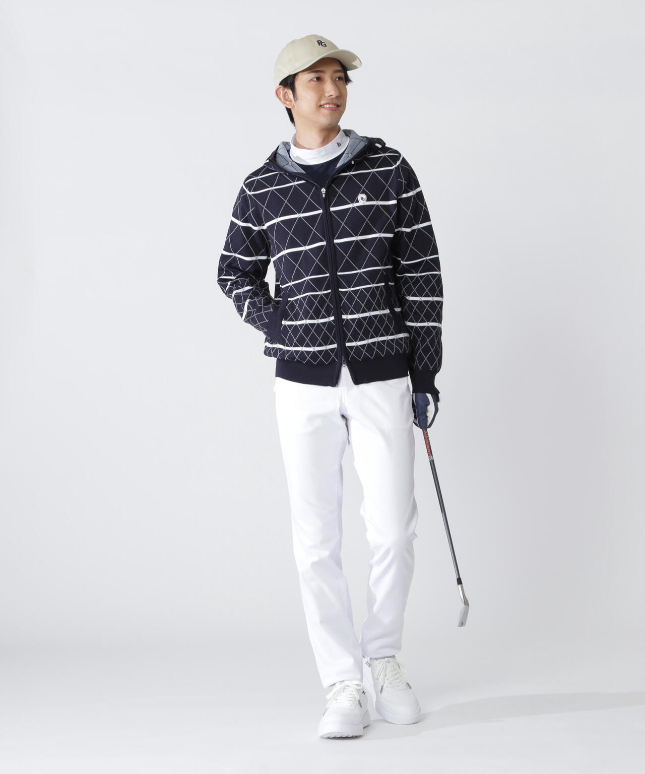 PG is PG C/Peストレッチカルゼ5ポケットパンツ