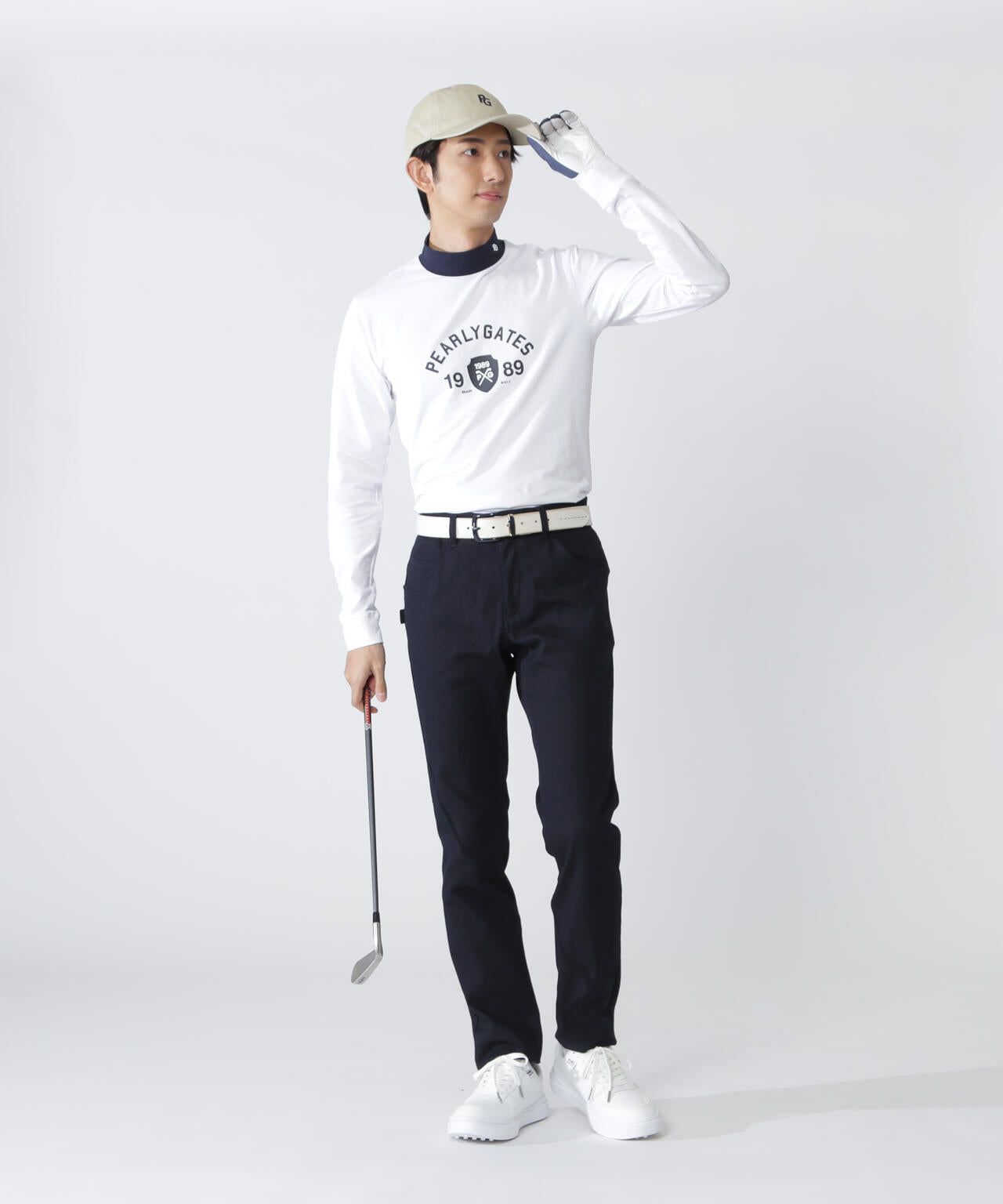 PG is PG C/Peストレッチカルゼ5ポケットパンツ