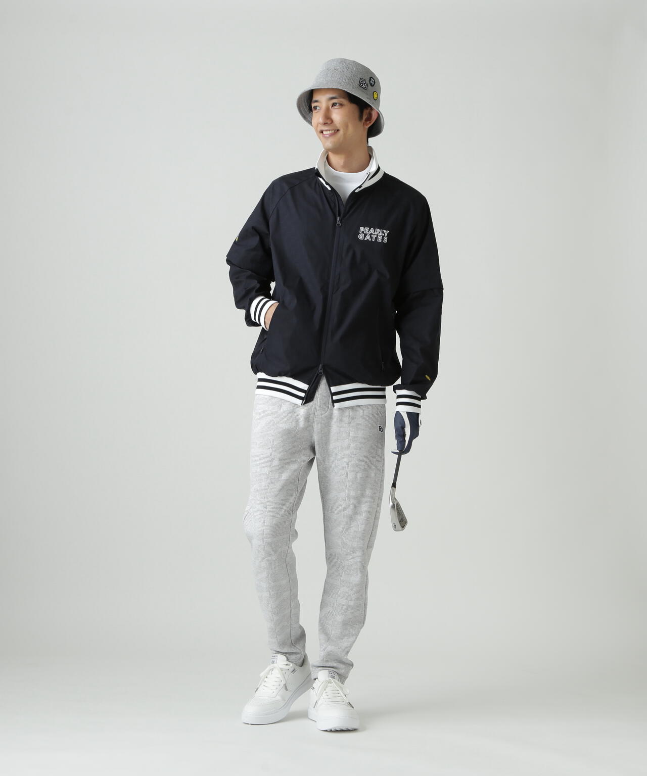 PG is PG 変形ダイヤ柄C/Peストレッチカルゼ5ポケットパンツ | PEARLY