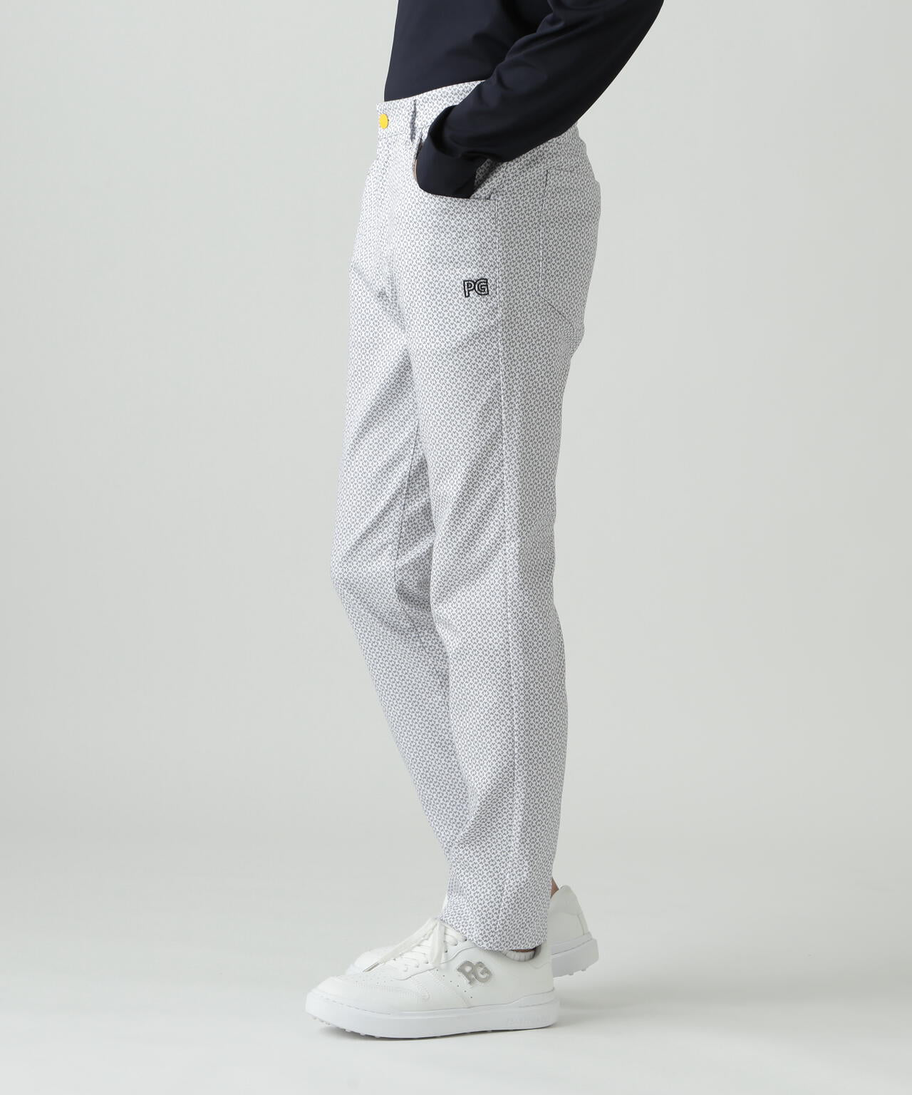 PG is PG 変形ダイヤ柄C/Peストレッチカルゼ5ポケットパンツ