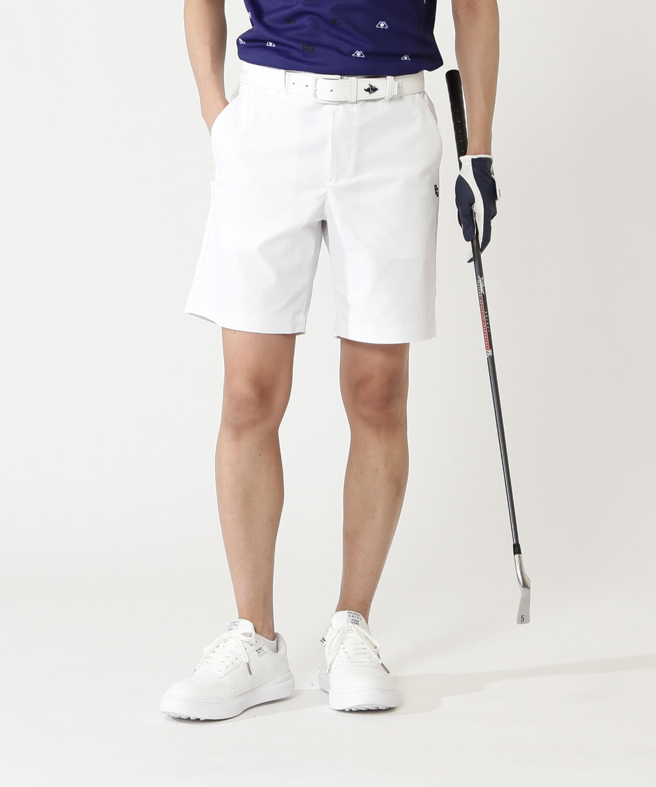 新品 希少サイズ3 パーリーゲイツ Pe WJQヘリンボーン ゴルフパンツ Peストレッチヘリンボーンショートパンツ | PEARLY GATES（パーリー