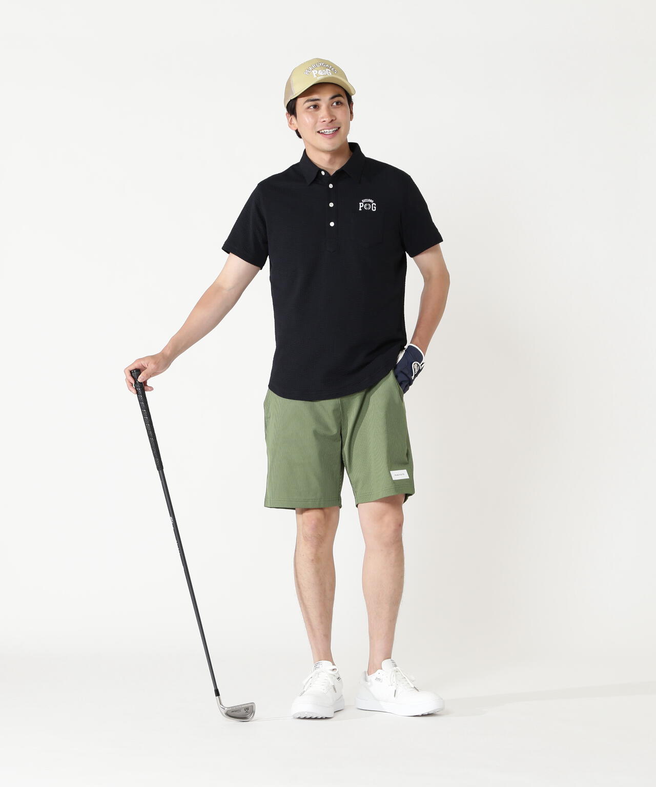 サッカーストライプ2WAYストレッチショートパンツ［Relaxシルエット