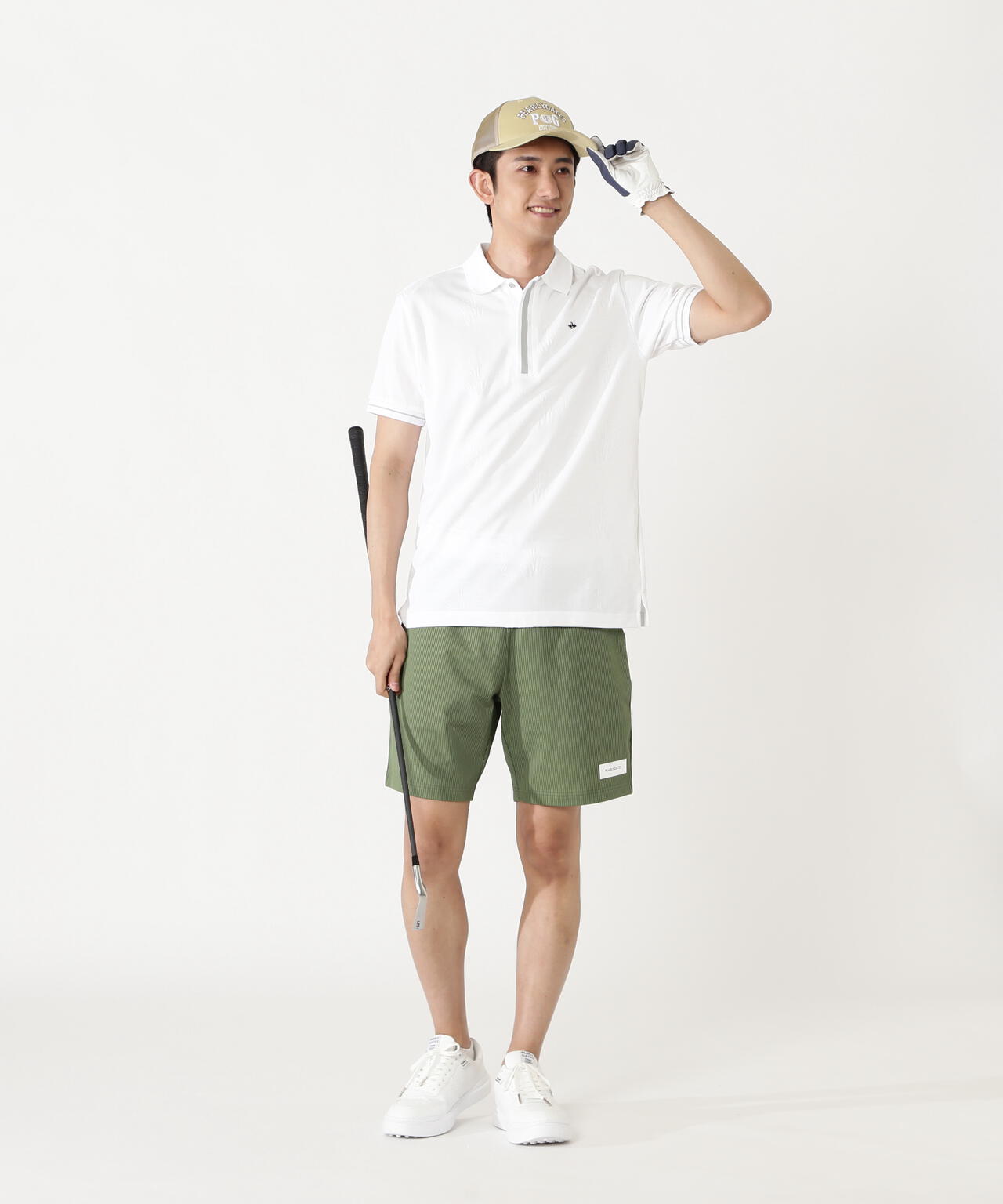 サッカーストライプ2WAYストレッチショートパンツ［Relaxシルエット