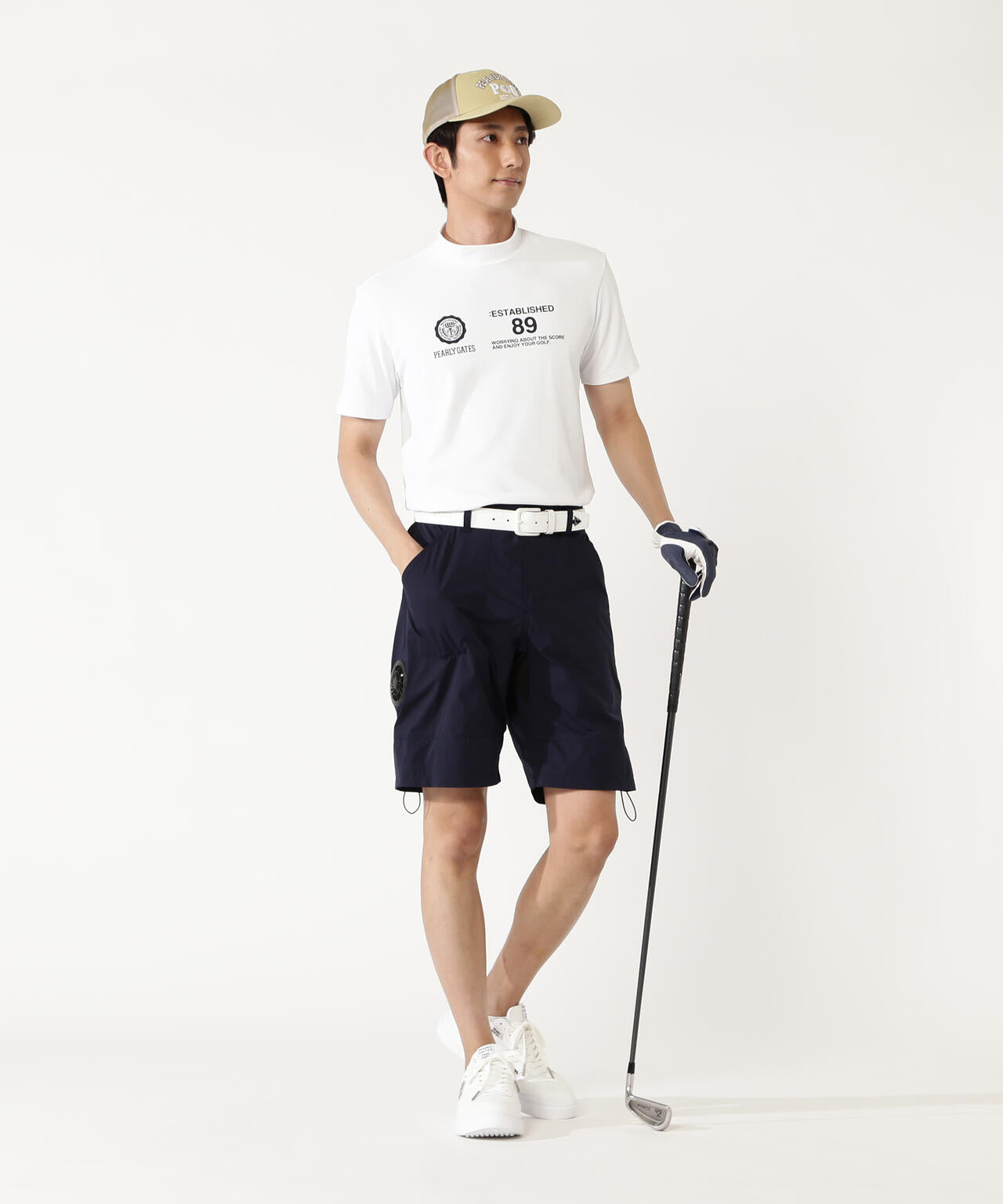 PEARLY GATES ドビーストレッチ ショートパンツ サイズ5 Peドビーストレッチ P&I 5ポケットショートパンツ | PEARLY GATES