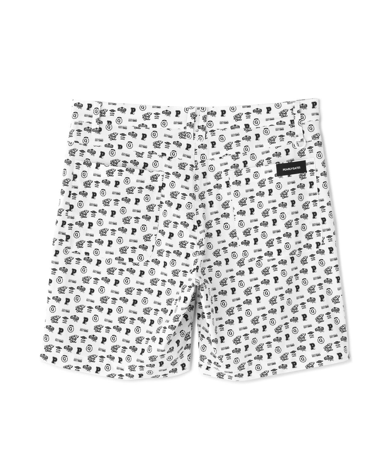 ナイロンストレッチショートパンツ ＜カレッジロゴ総柄＞ | PEARLY