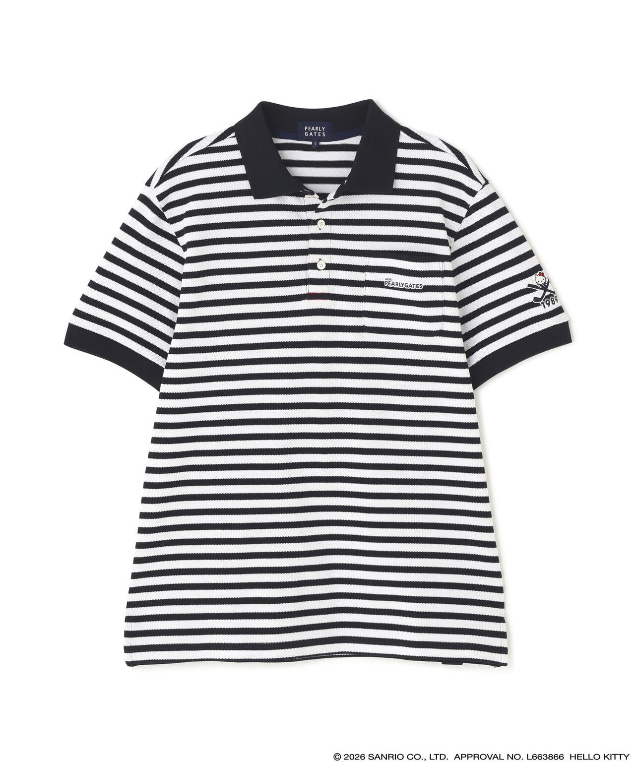 【Hello Kitty×PEARLY GATES】T/Cカノコ半袖ポロシャツ ＜ボーダー＞
