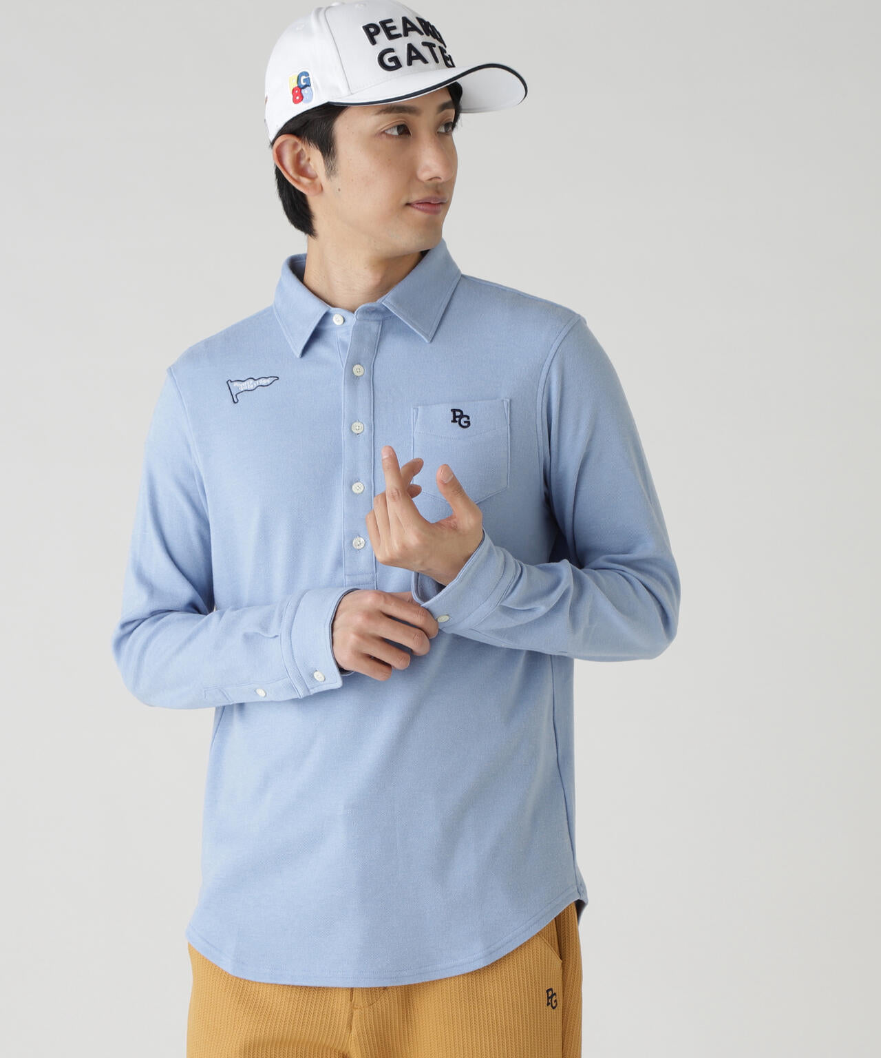 ソリストヒートストレッチ鹿の子スムース起毛長袖カットソートソープルオーバー