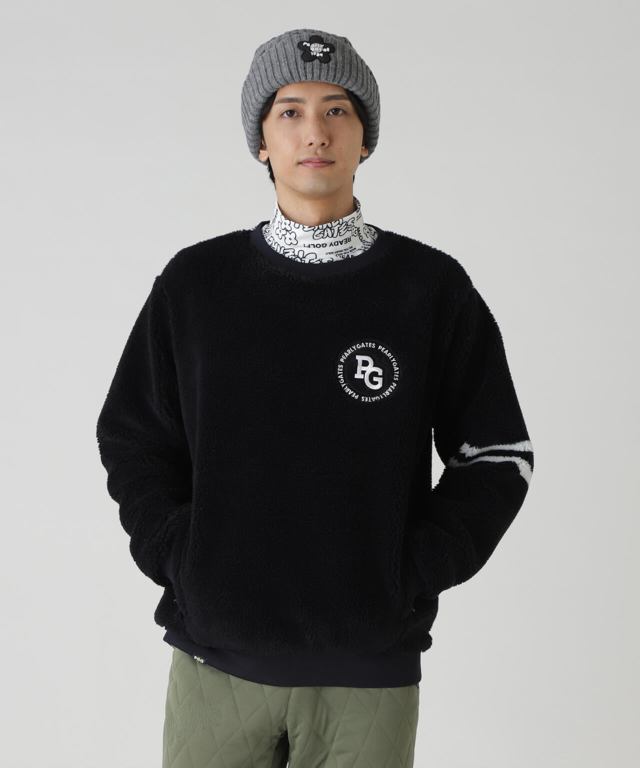 ハイパイルボアパネルJQクルーネックカットソー | PEARLY GATES