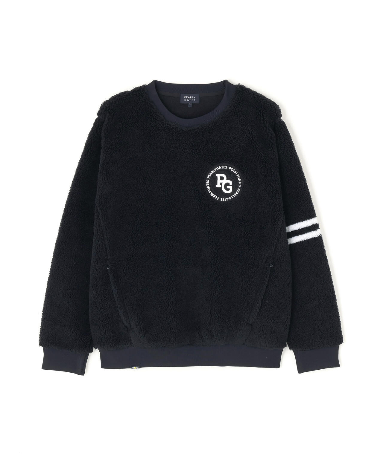 新品　ハイパイルボアパネルJQクルーネックカットソー ハイパイルボアパネルJQクルーネックカットソー | PEARLY GATES