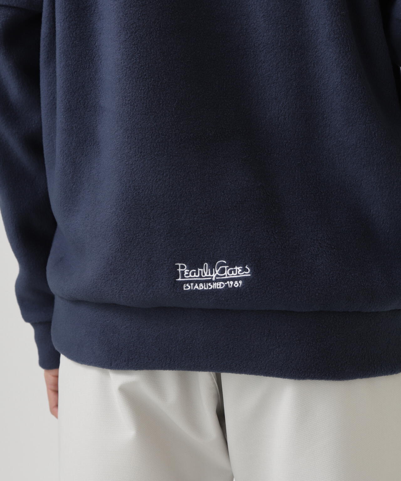 レーヨンブレンドストレッチフリースフーディプルオーバー | PEARLY