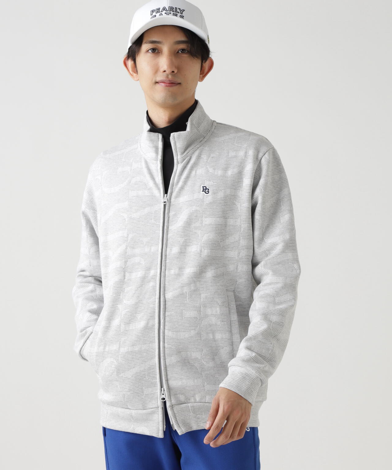 裏毛ストレッチロゴジャガードフルジップジャケット | PEARLY GATES