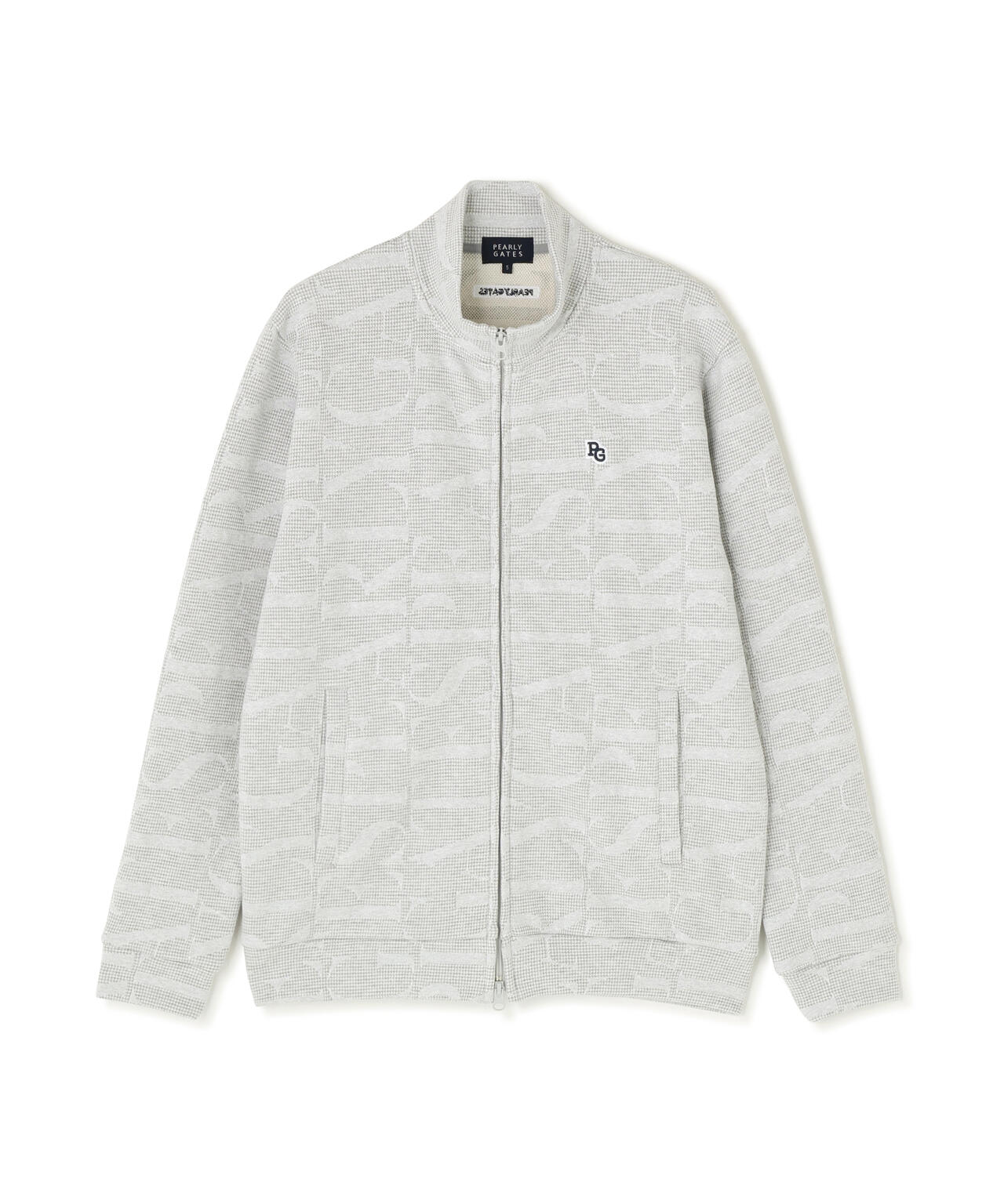 裏毛ストレッチロゴジャガードフルジップジャケット