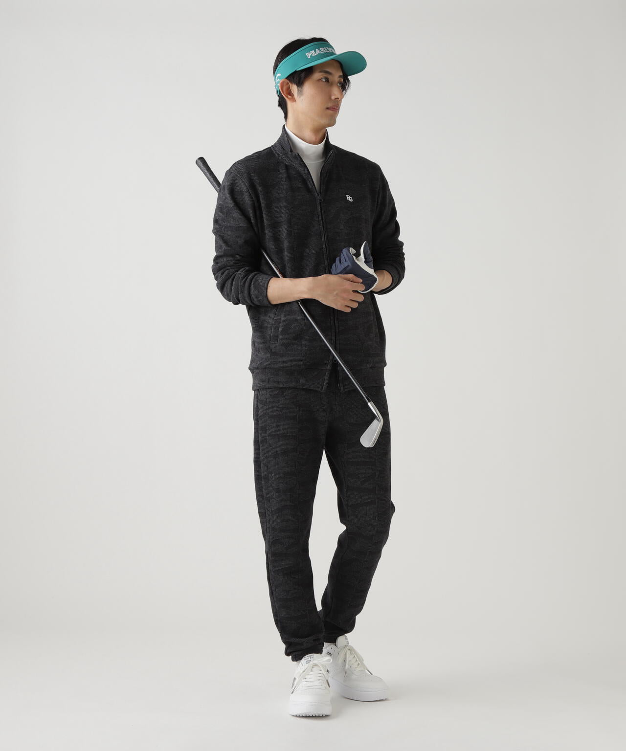 裏毛ストレッチロゴジャガードフルジップジャケット | PEARLY GATES