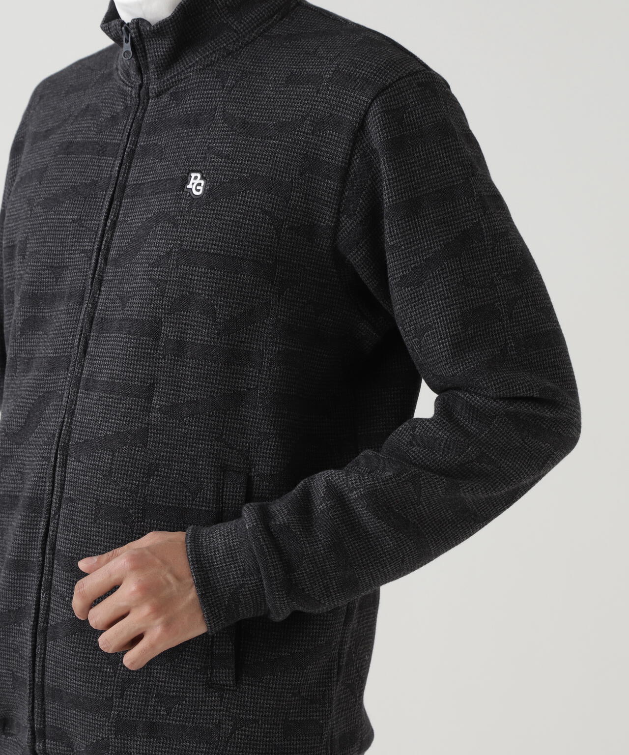 裏毛ストレッチロゴジャガードフルジップジャケット | PEARLY GATES