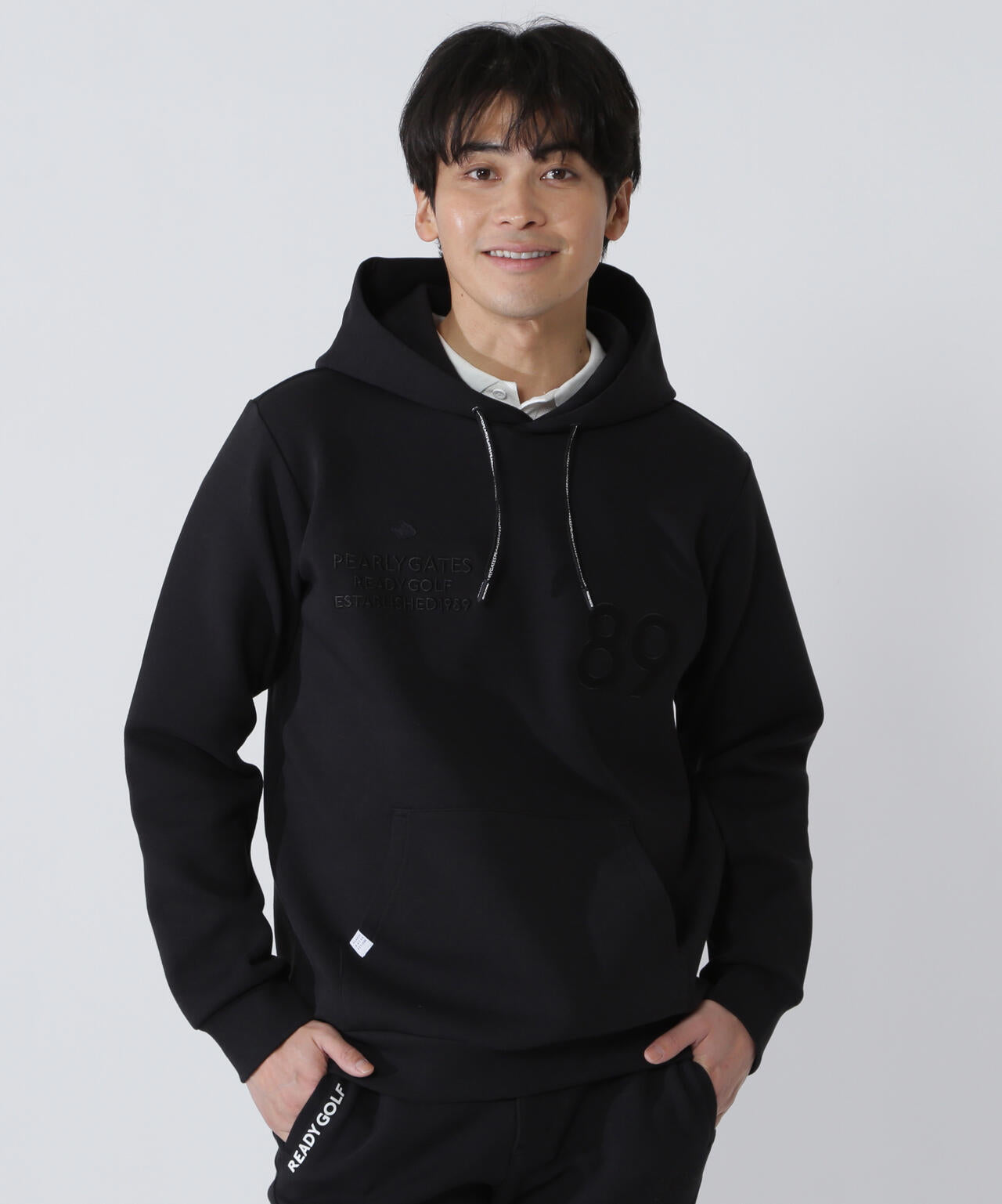 T/Cストレッチダンボールフーディプルオーバー