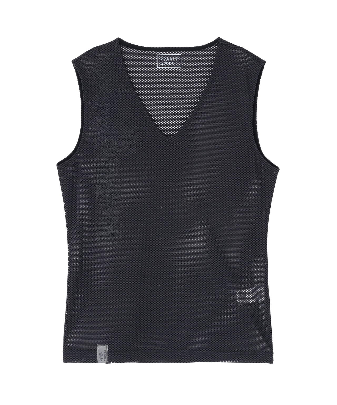 【PG BODY】E/ストレッチメッシュスリーブレスカットソー