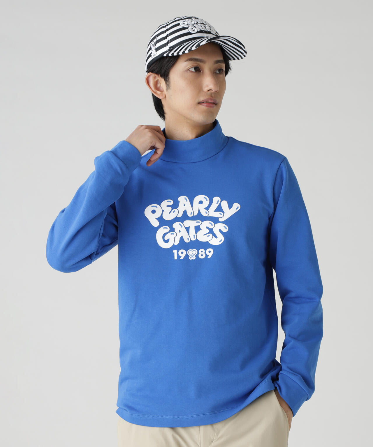 パーリーゲイツ アーチロゴスタンドネック長袖カットソー パーリーゲイツ アーチロゴスタンドネック長袖カットソー パーリー