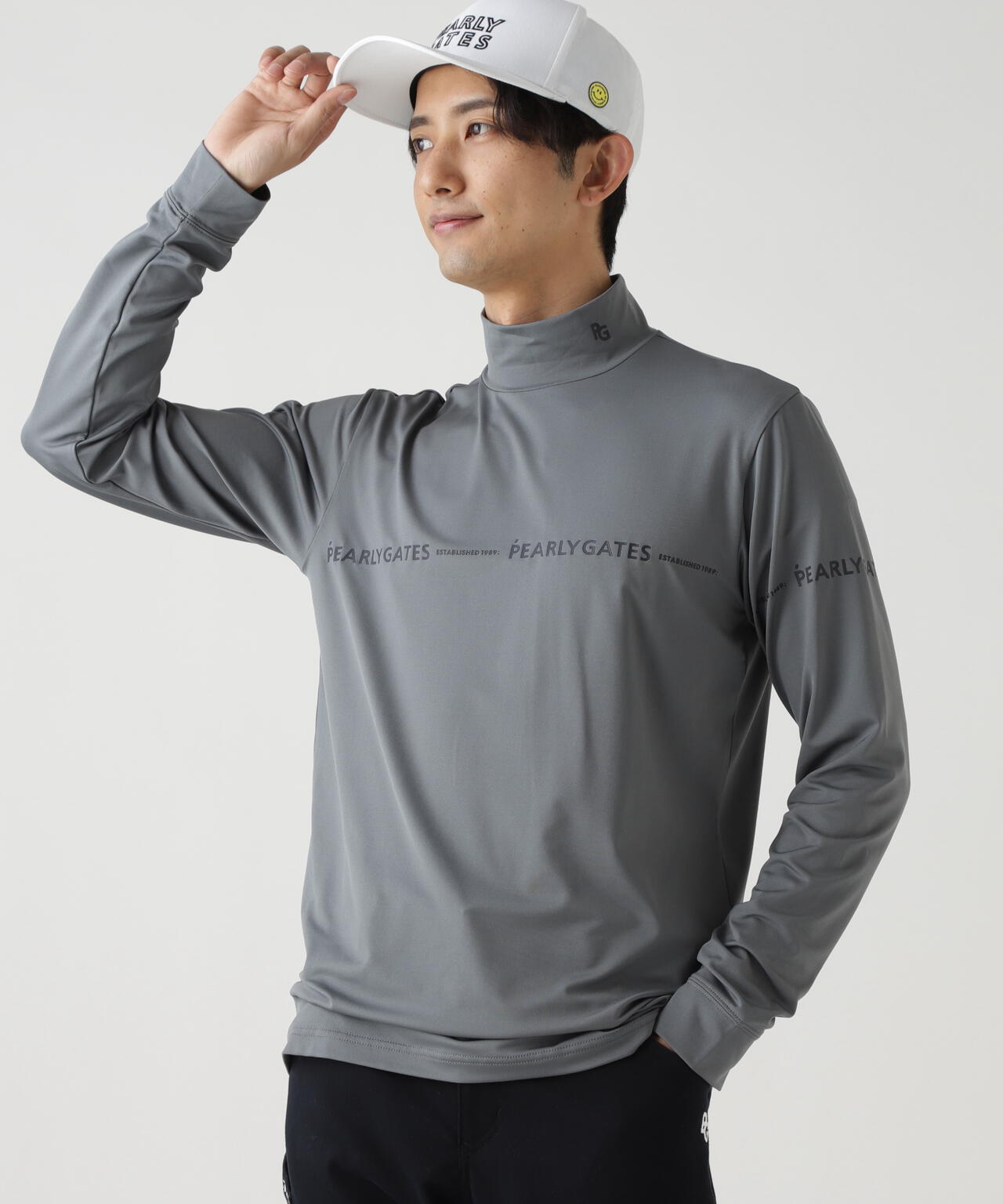 37.5ベア天竺長袖ハイネックカットソー | PEARLY GATES（パーリー