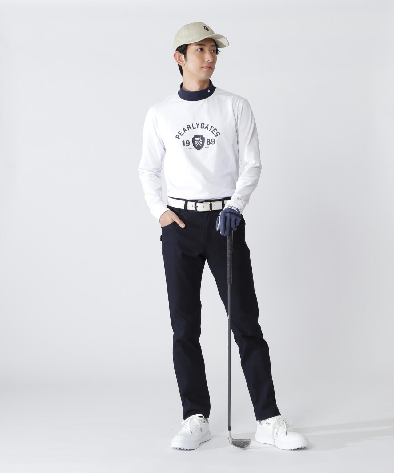 ベアカノコ長袖ハイネックカットソー