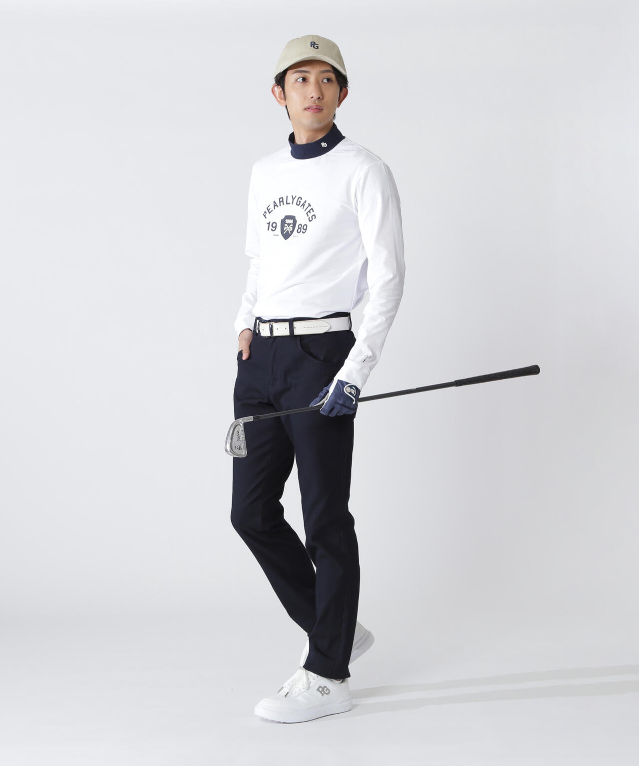 ベアカノコ長袖ハイネックカットソー